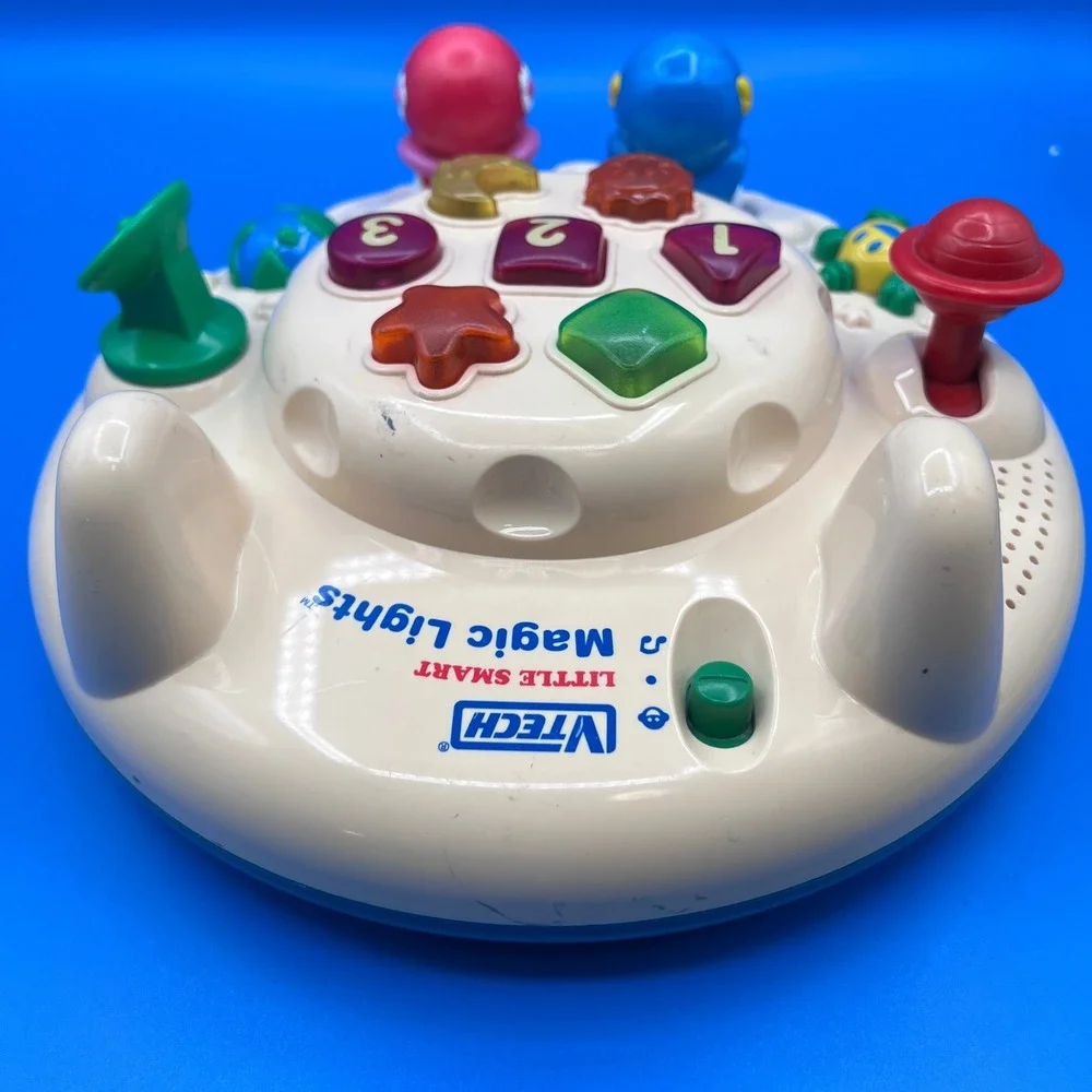 Vtech Little Smart Magic Lights Space Station Toy Music Shapes 1990s WORKS